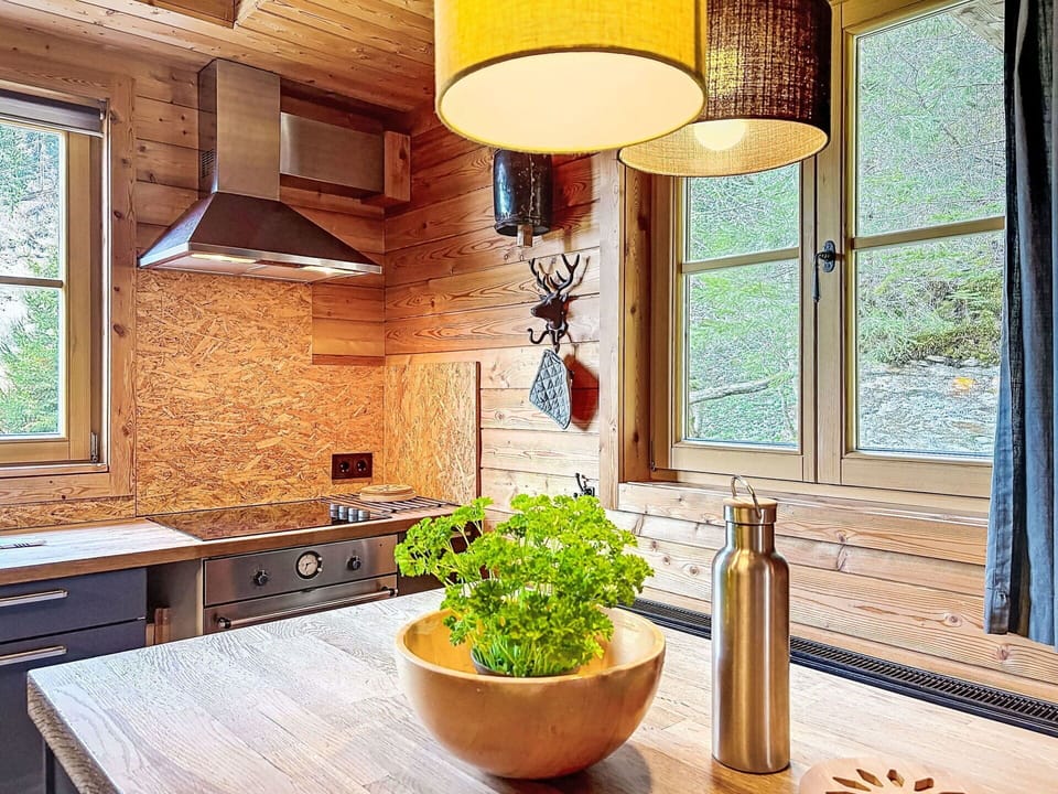 Interior Design, Wood, Light Fixture, Kitchen, Flooring, Countertop, Lighting, Ceiling, Furniture, Home