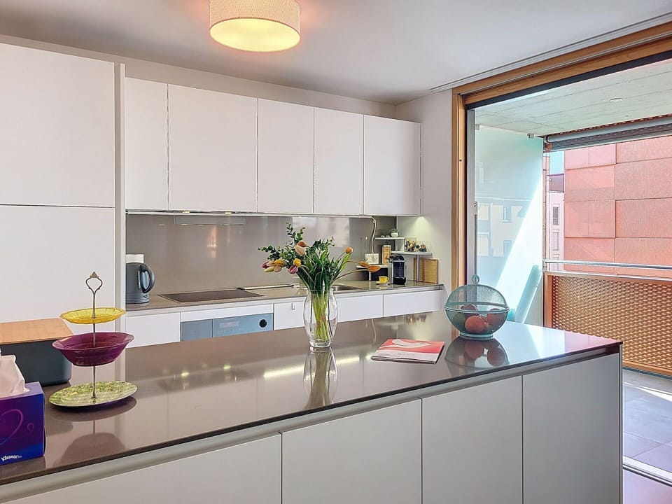Kitchen, Countertop, Interior Design, Cabinetry, Kitchen Appliance, Furniture, Flooring, Ceiling, Home, Major Appliance
