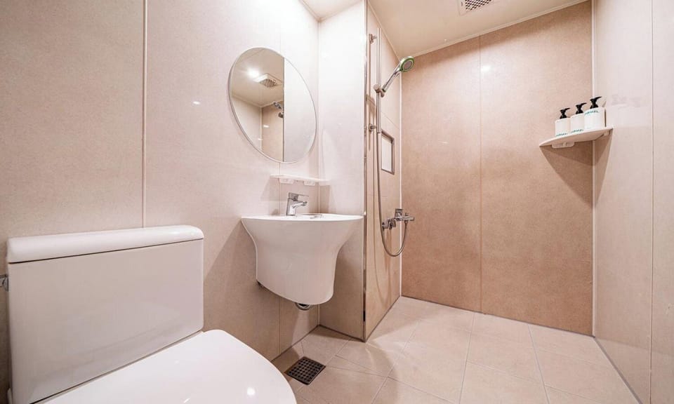 Hair dryer, bathrobes, slippers, towels