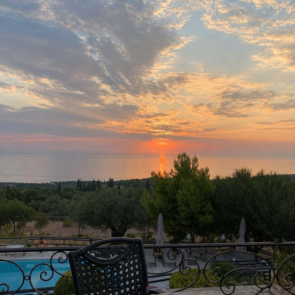 Sunset View from the Property Over the Surrounding Landscape