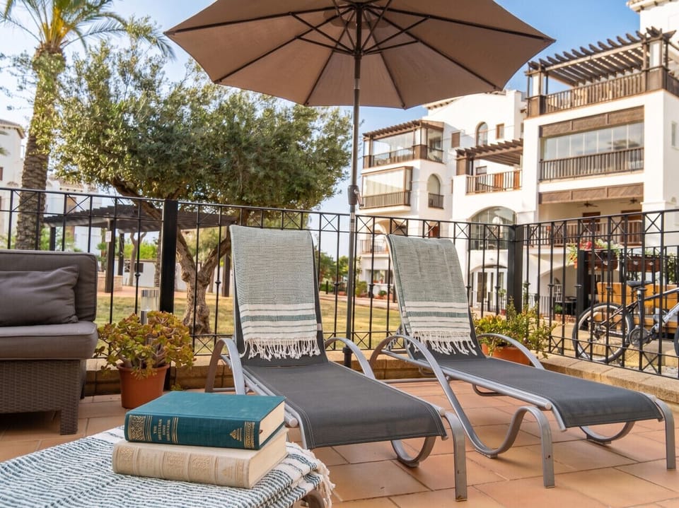 Sun loungers, BBQ, Outdoor relaxation