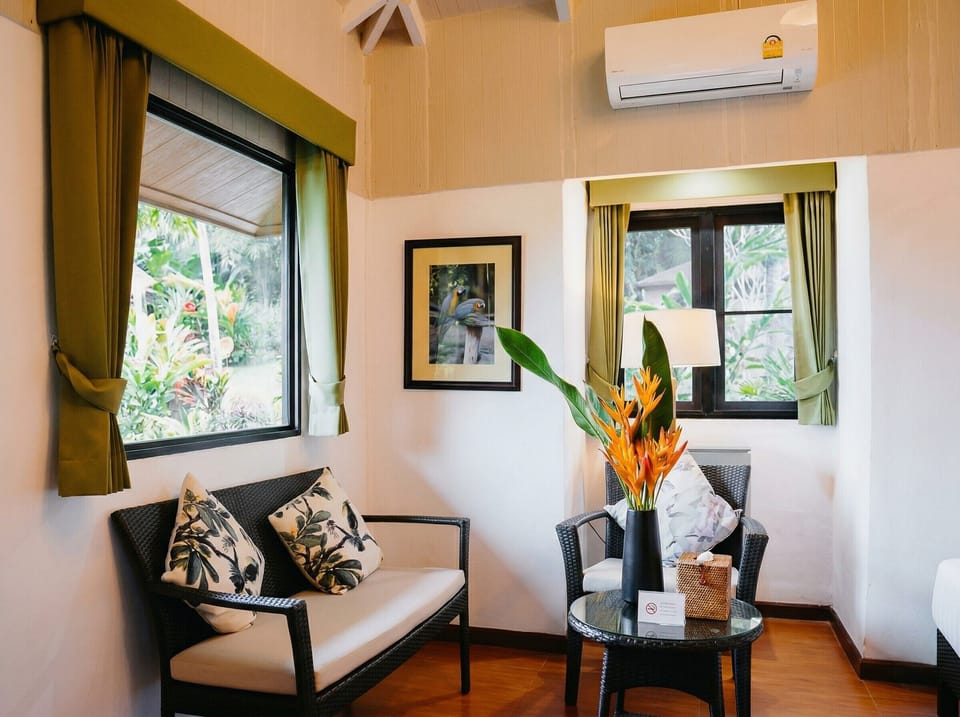 Deluxe Villa | Living area | Fireplace, table tennis