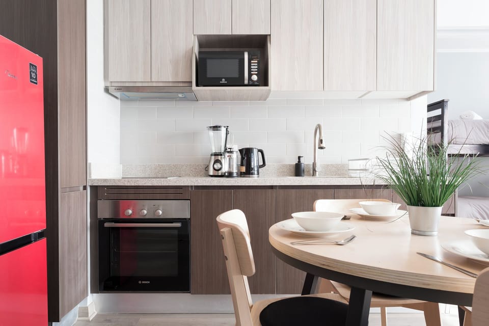 Apartment, 2 Bedrooms, Air conditioning, City View | Private kitchen | Coffee/tea maker