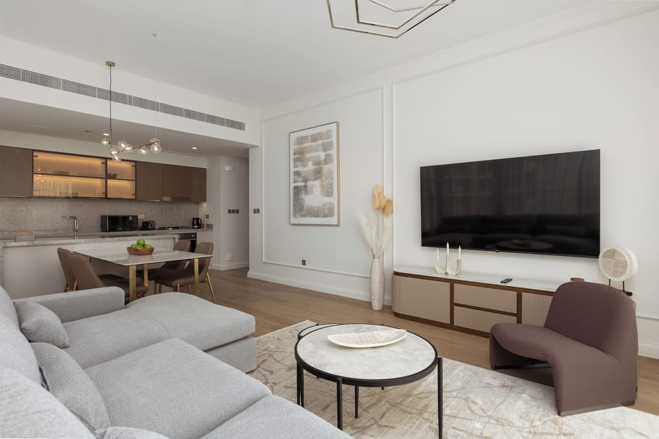 Apartment, Balcony, Sea View | Living area