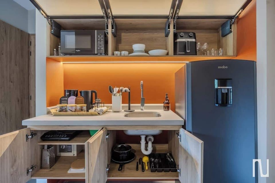 Apartment, Multiple Beds, Patio, City View (Gardens A304 + Sat) | Private kitchen