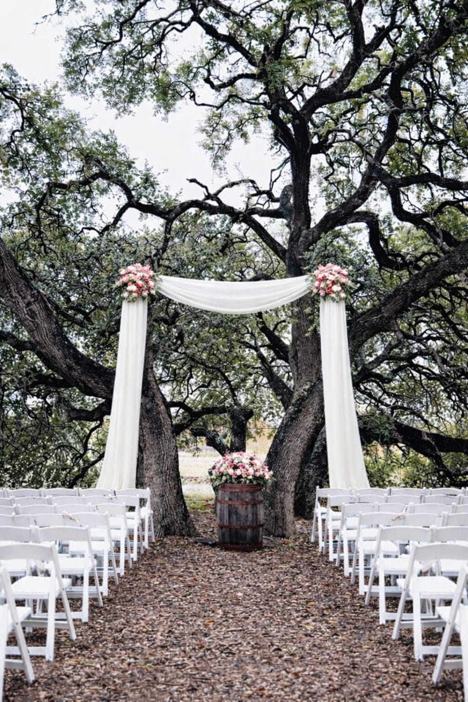 Outdoor banquet area