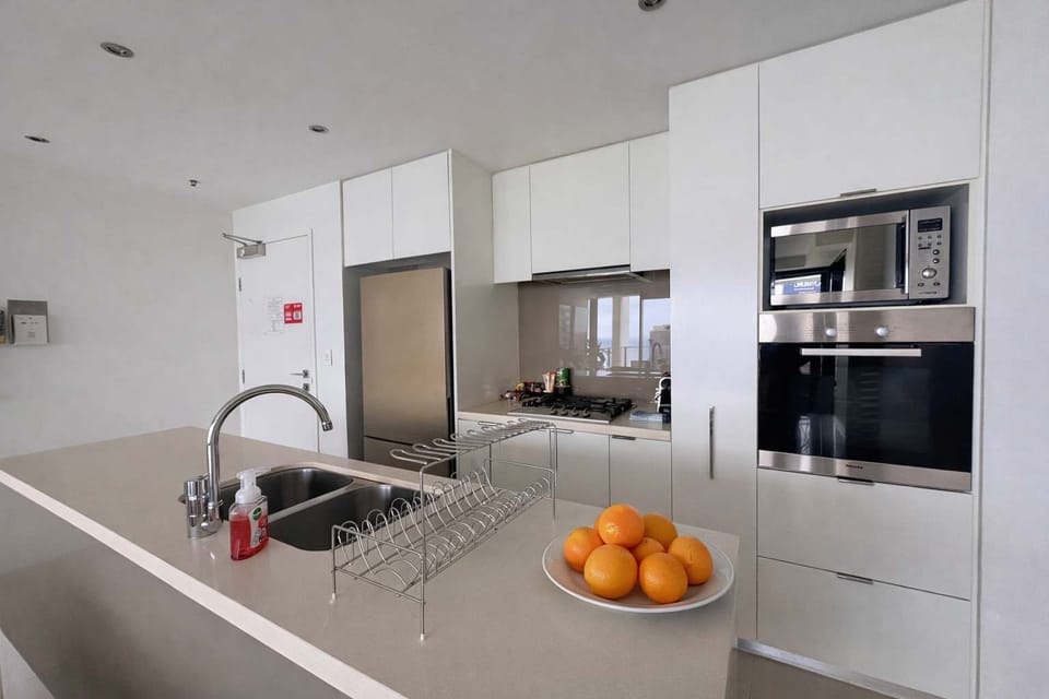 Modern kitchen with stone benchtops