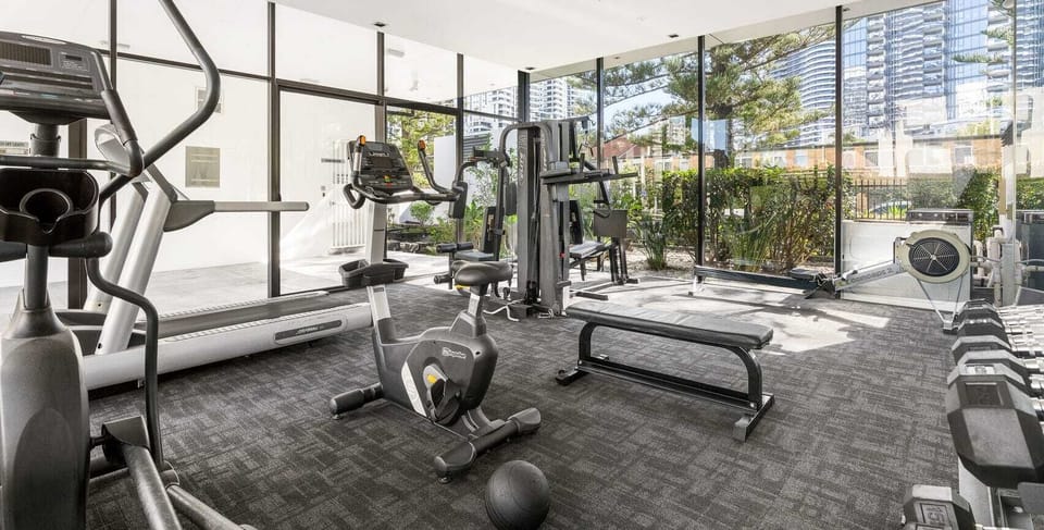 Fully equipped gym for guest use