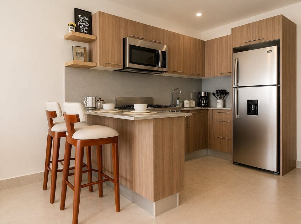 Apartment | Private kitchen | Microwave, cookware/dishes/utensils