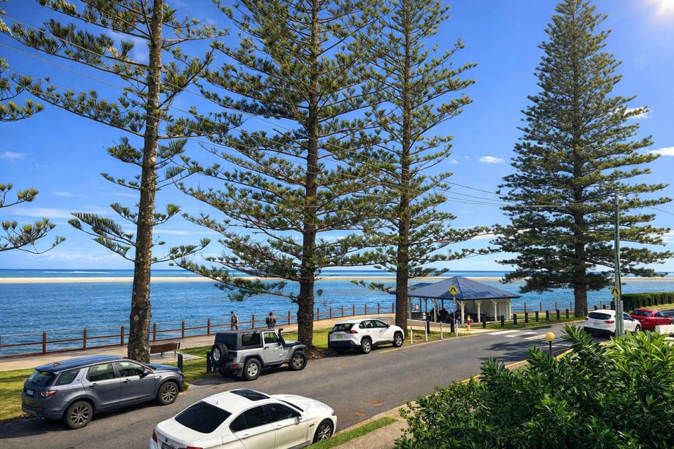 Waterfront BBQ area  across the road