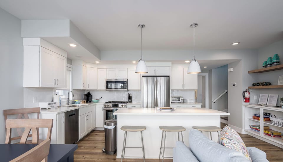 Modern kitchen with island seating