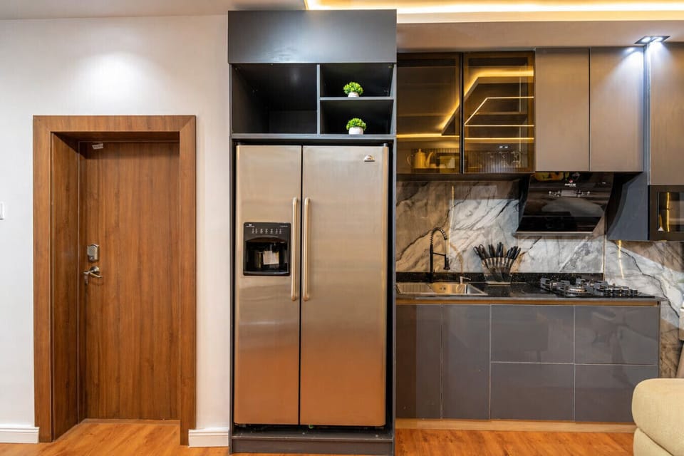 Modern fully equipped kitchen with everything you need to cook, dine, and feel right at home.