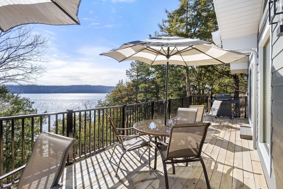 Relax and enjoy beautiful lakefront views from every deck, no matter where you choose to unwind.