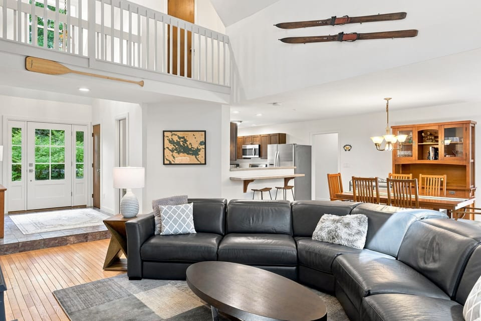 Bright and open living, dining, and kitchen 