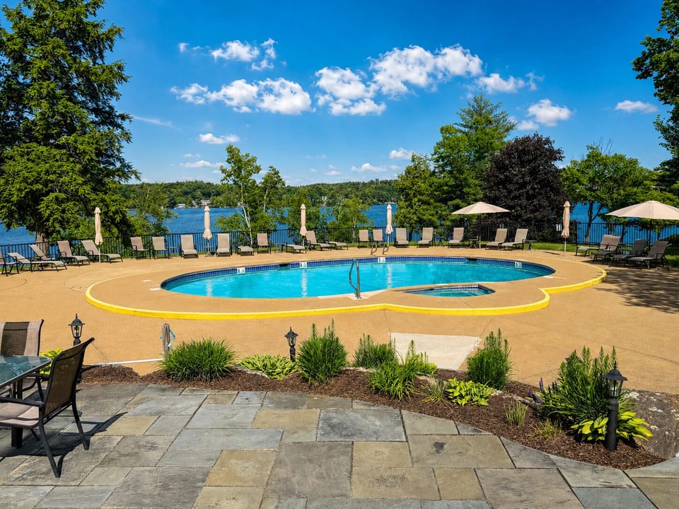 Heated community pool and hot tub