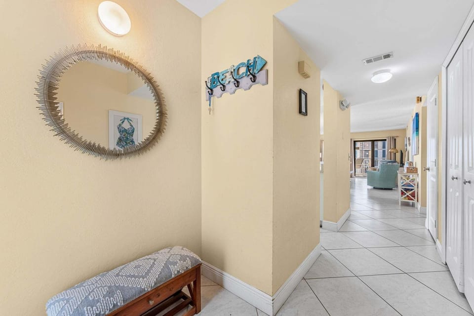 Coastal decor throughout