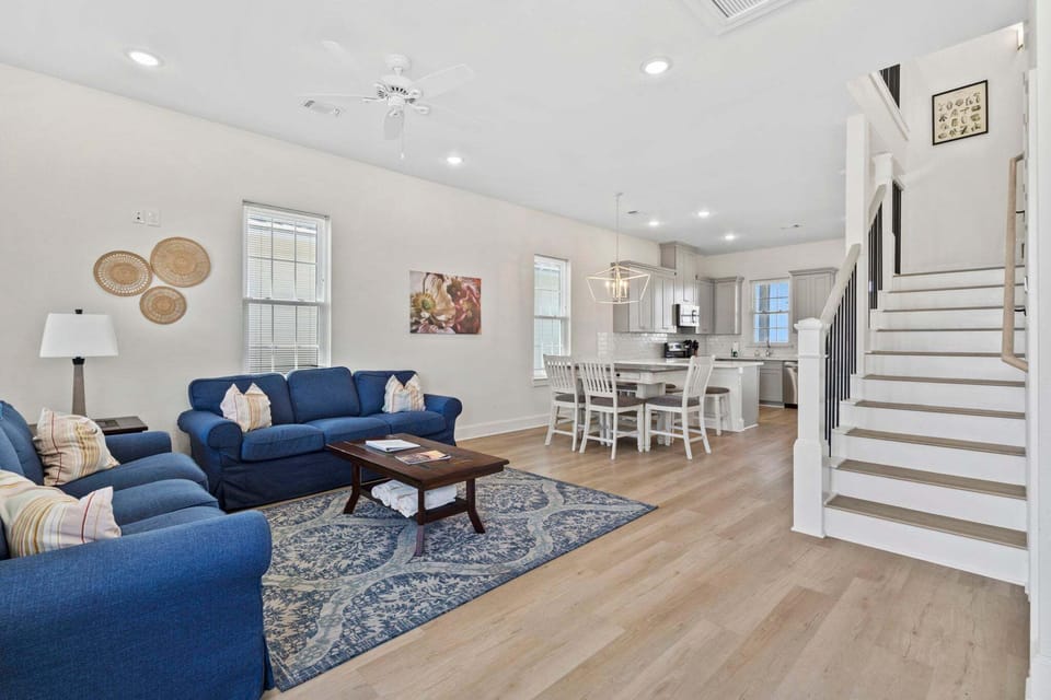 Open concept living and dining area with plenty of space to gather and relax.