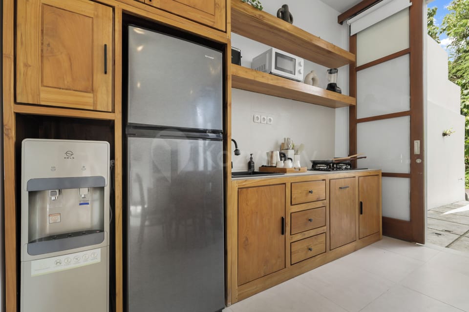 Villa, 3 Bedrooms, Pool View | Private kitchen | Full-size fridge, microwave, stovetop, rice cooker