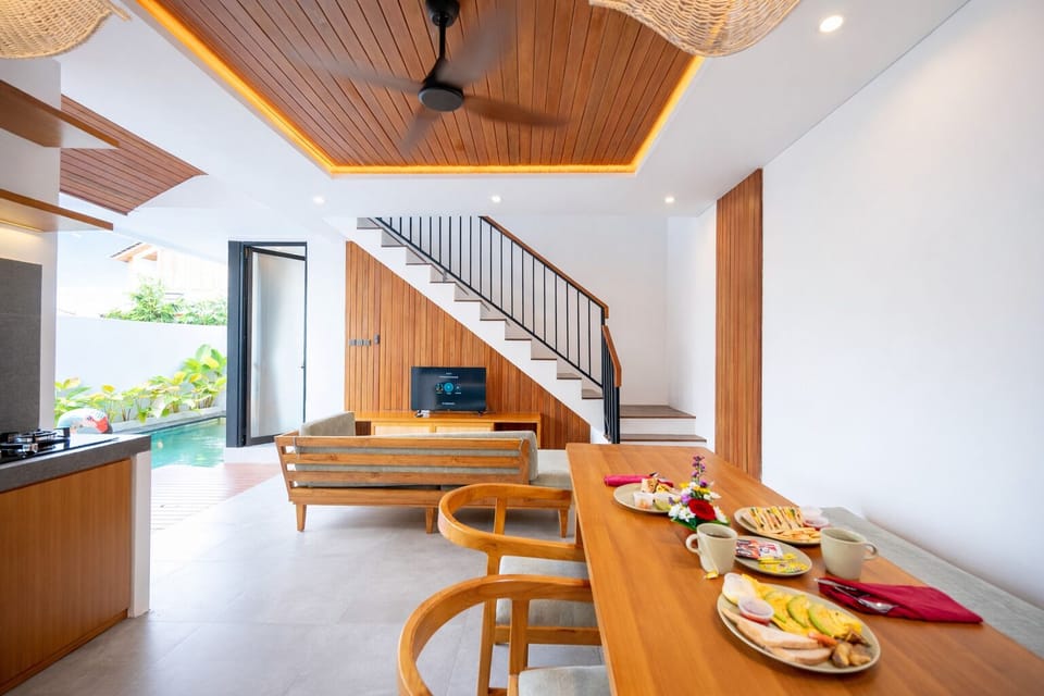 Villa, 2 Bedrooms, Balcony, Pool View | Private kitchen | Toaster, highchair