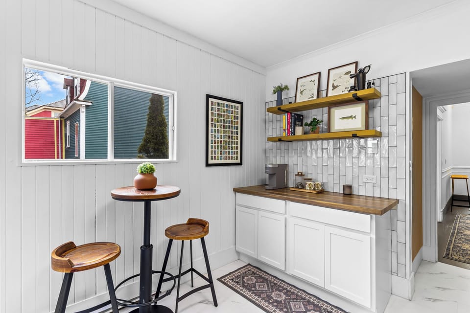 Breakfast nook with natural light