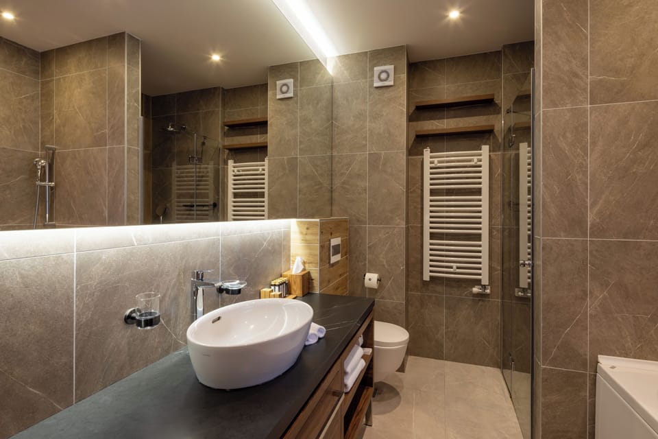 Superior Double Room | Bathroom | Shower, free toiletries, hair dryer, towels
