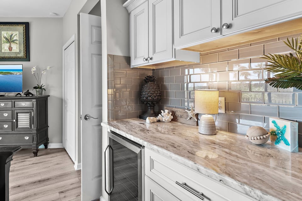 Wine fridge in the kitchen