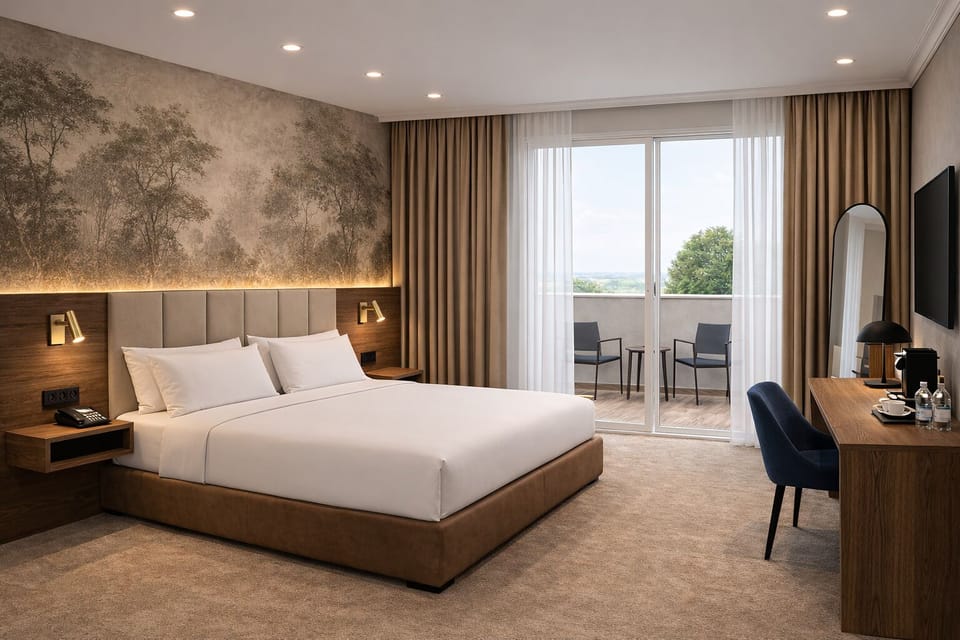 Executive Room | Minibar, in-room safe, desk, laptop workspace
