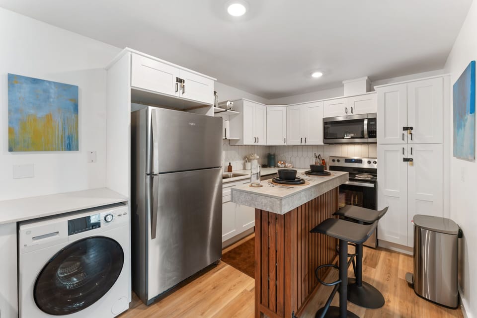 Indoors, Appliance, Washer, Kitchen, Refrigerator