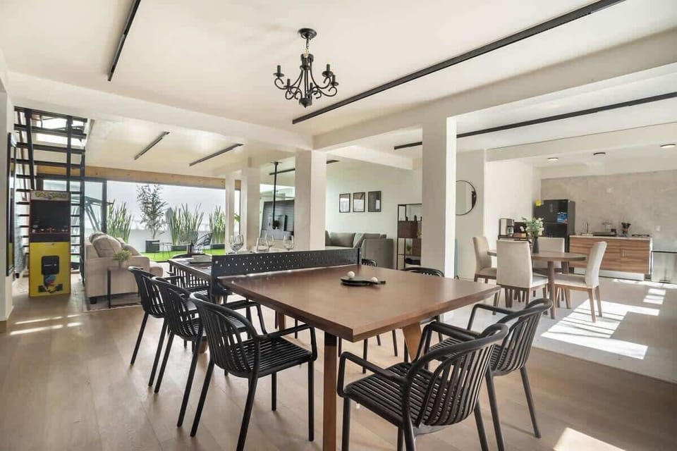 Dine in comfort and style in this bright and welcoming dining space.