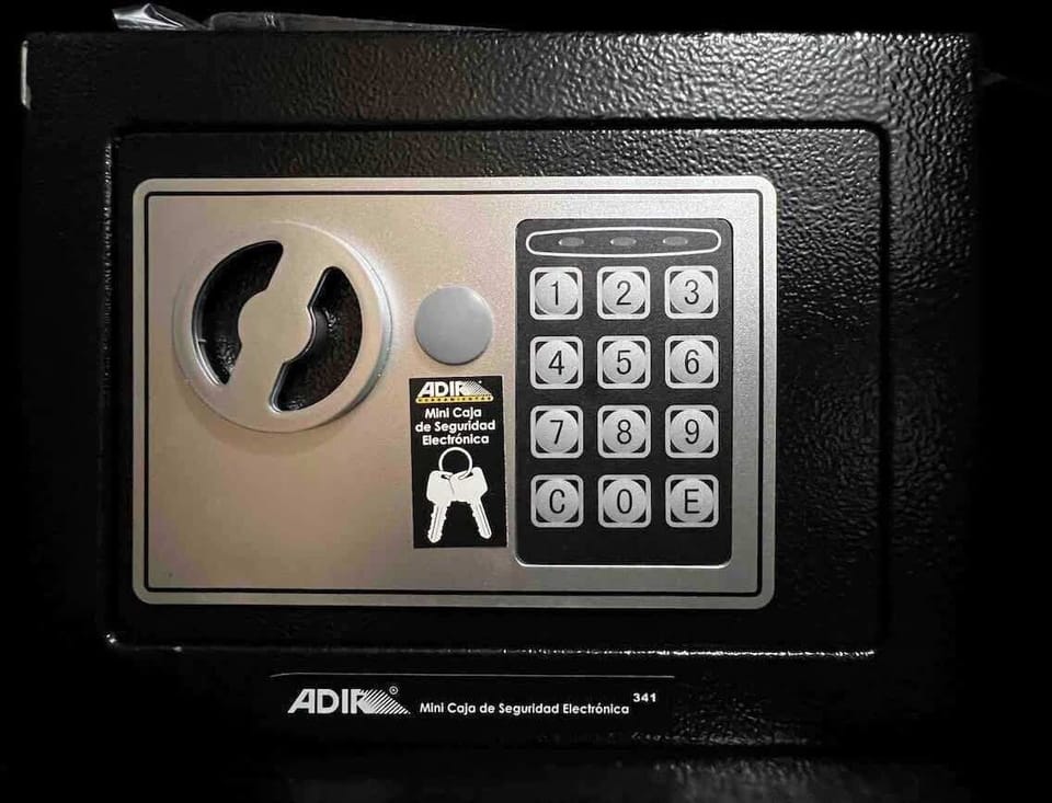 Keep your belongings secure with a personal safe available in the home.