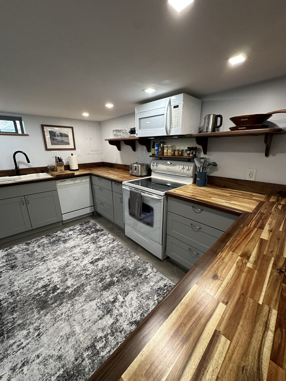 Large kitchen for meal preparation