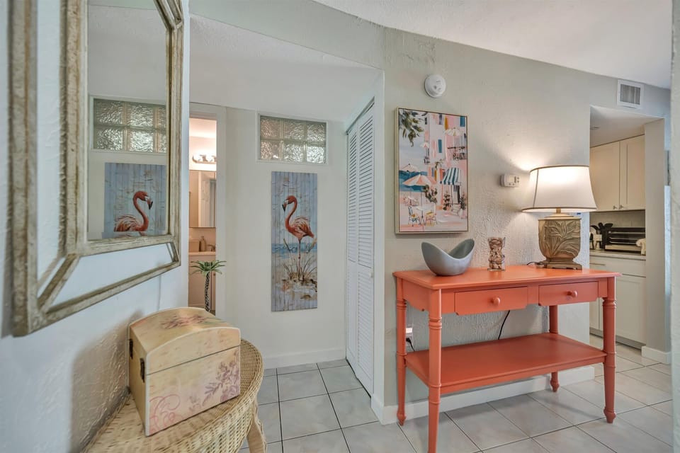 Entryway with natural light and stylish design