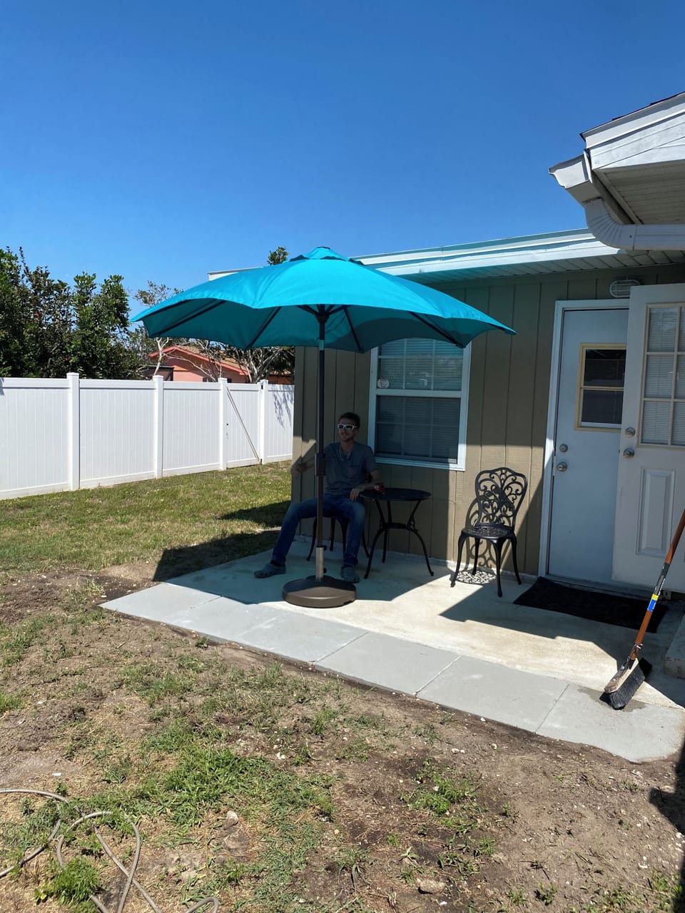 Sitting area on patio 