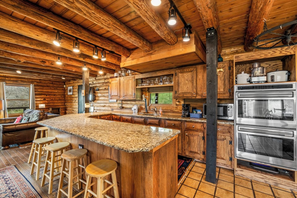 Living area leads into the kitchen