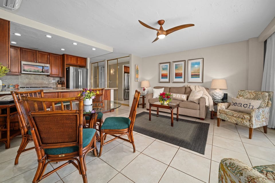 The open plan living space