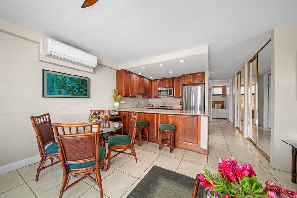 Dining area and kitchen