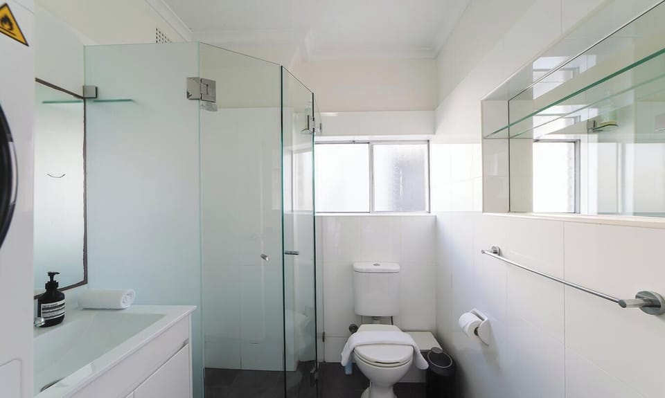 Clean bathroom with shower