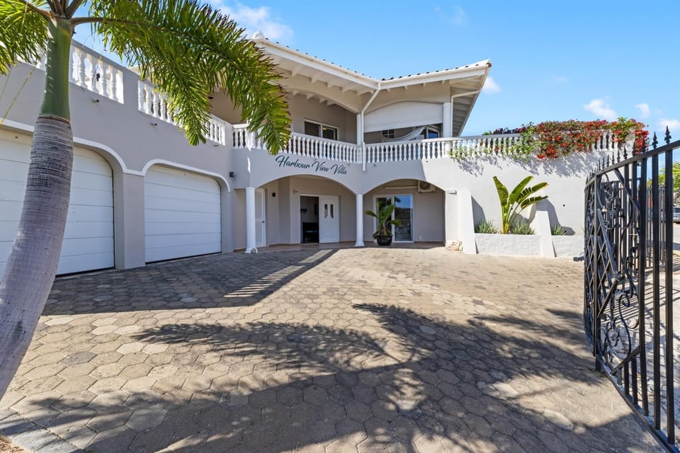 Large private courtyard creating a secure quiet and welcoming arrival experience