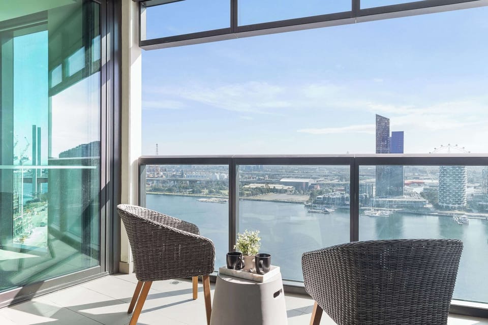 Enjoy amazing harbor views from the property balcony.