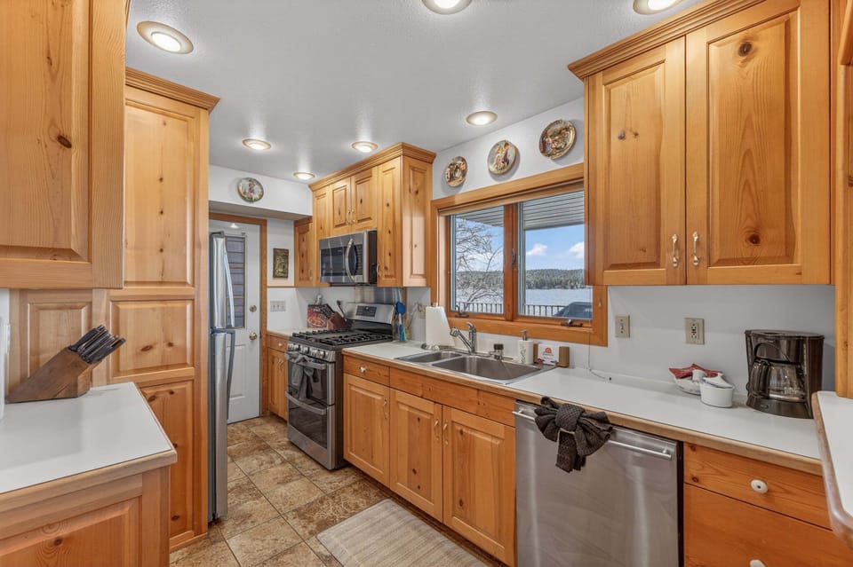 Kitchen- main level- lake views