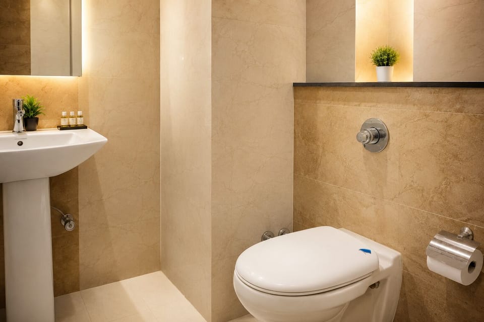 Deluxe Room | Bathroom | Shower, rainfall showerhead, free toiletries, towels