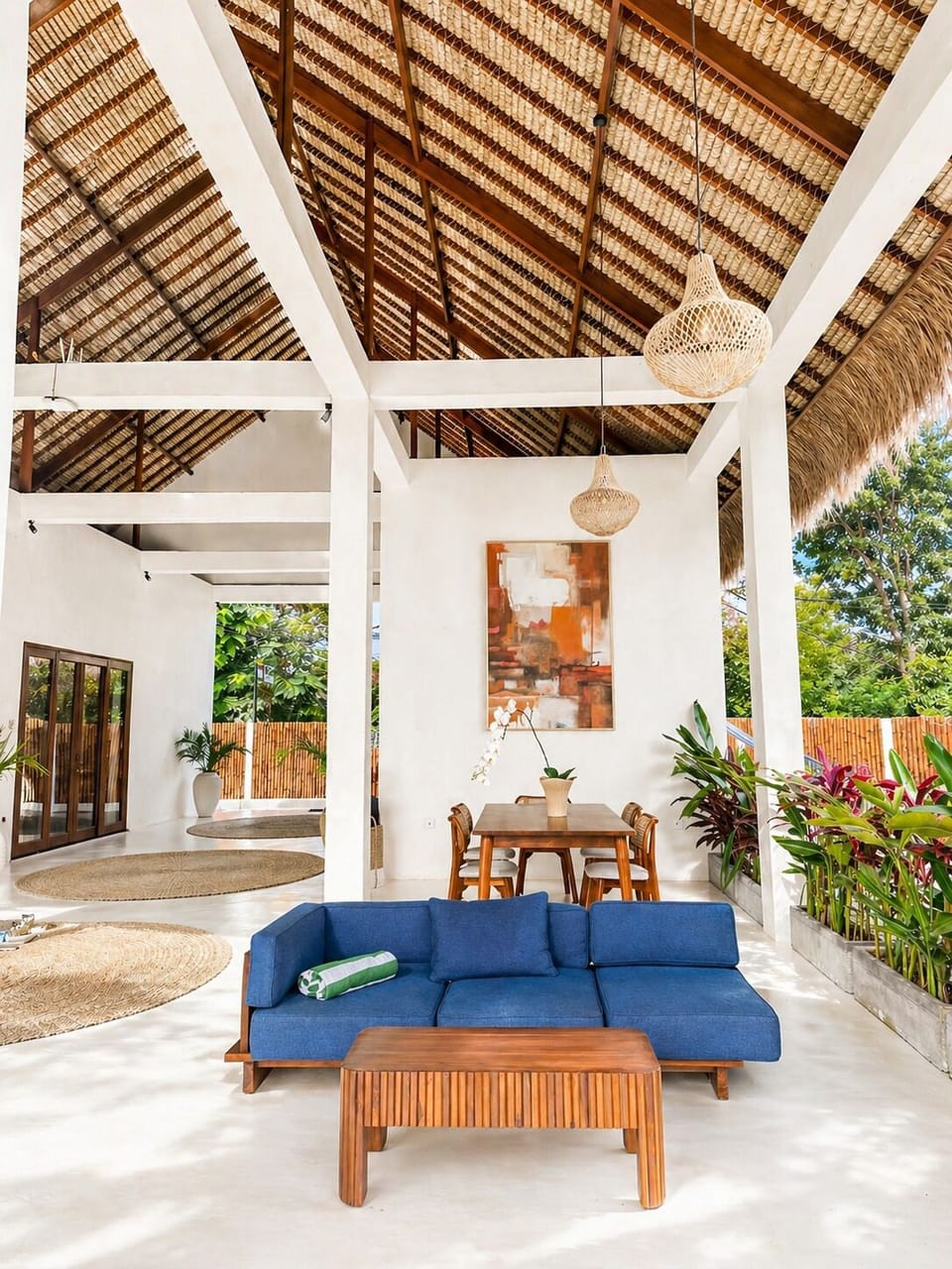 Double Room, 1 King Bed, Air conditioning, Garden View | Living area
