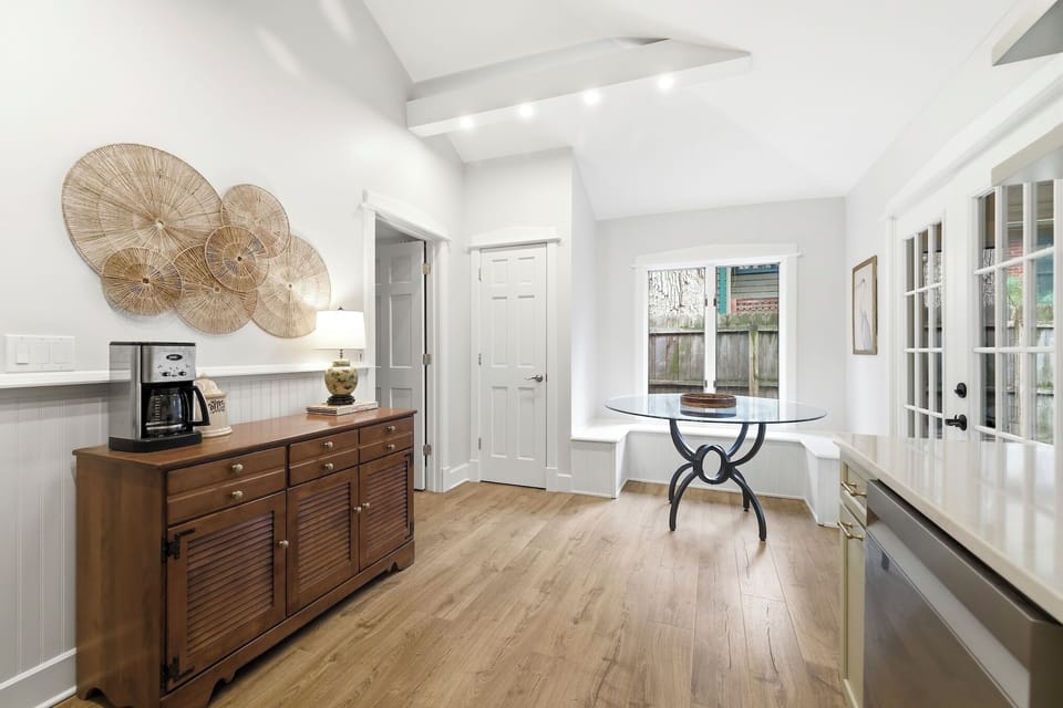 Open concept kitchen and living area