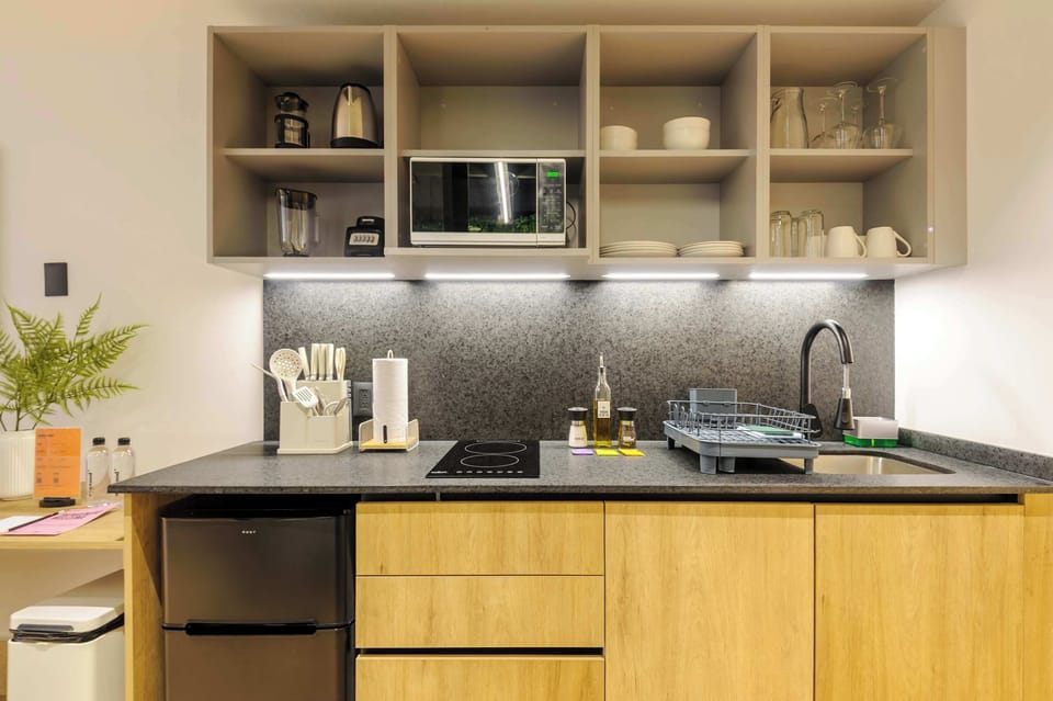 Fully equipped and functional kitchen