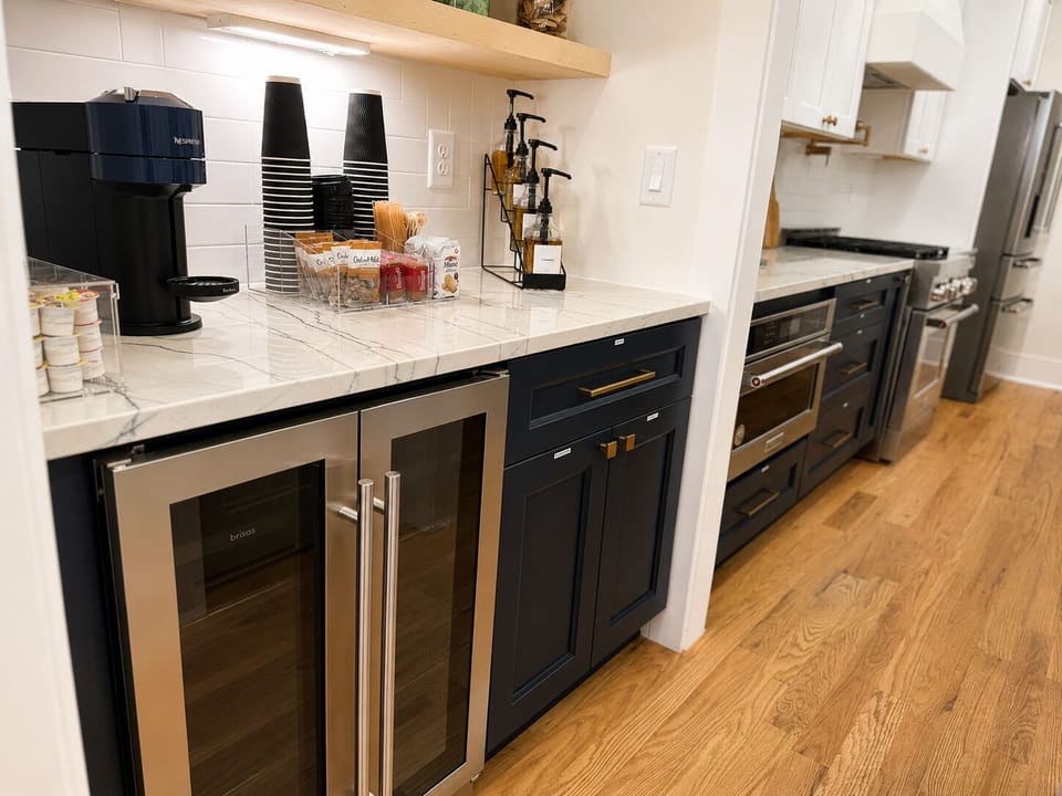 Save the Starbucks money, with your very own custom espresso and beverage bar