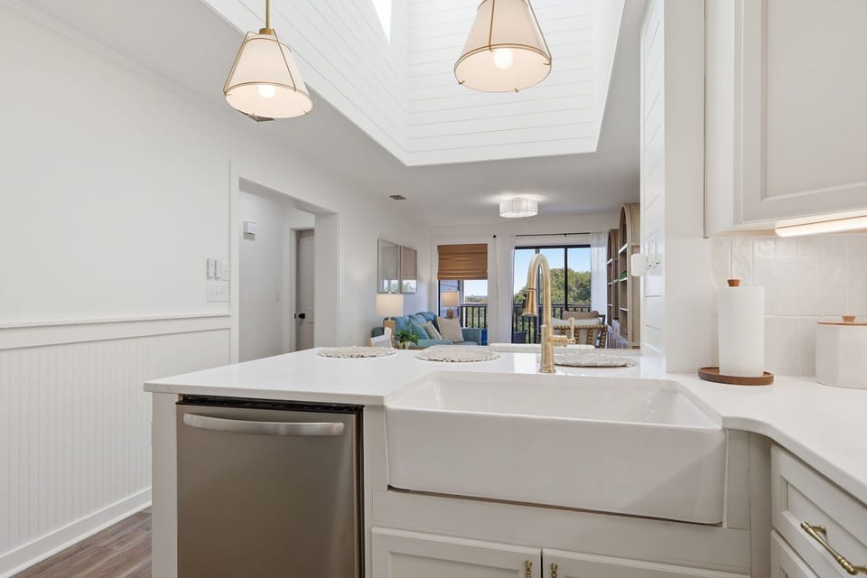 Kitchen with Large Farmhouse Sink
