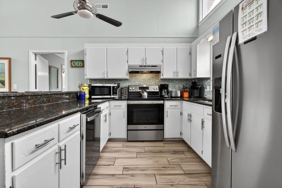 Fully equipped kitchen with modern appliances