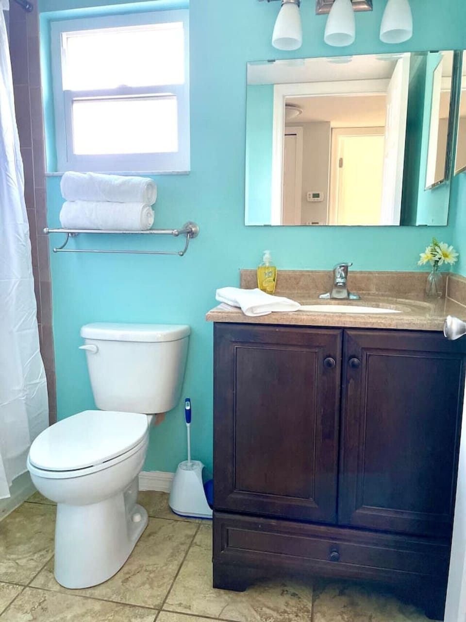 Refresh in this bright and airy bathroom.