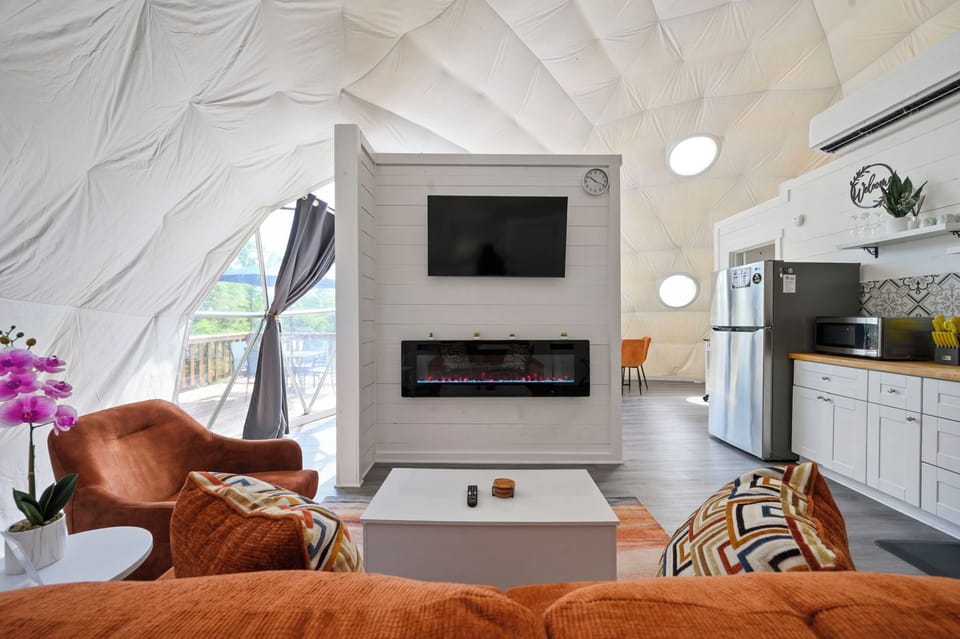 Living room and kitchen
