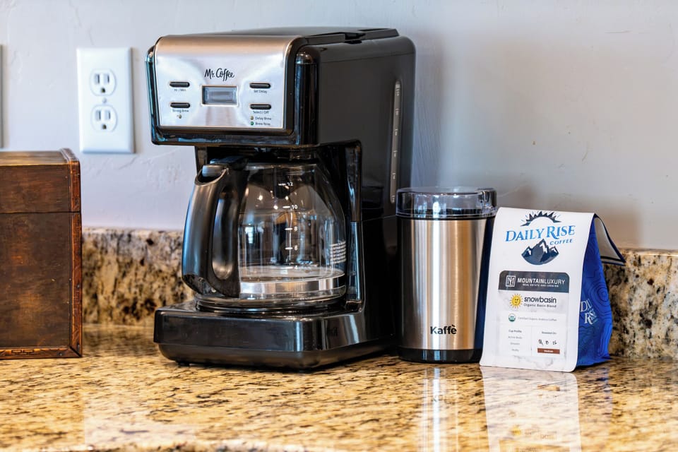 Start your morning with fresh coffee before heading out to explore the area.